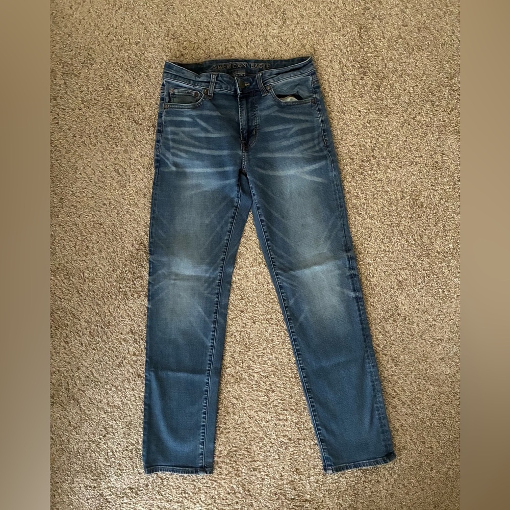 American Eagle Outfitters Men's Dark Blue Jeans